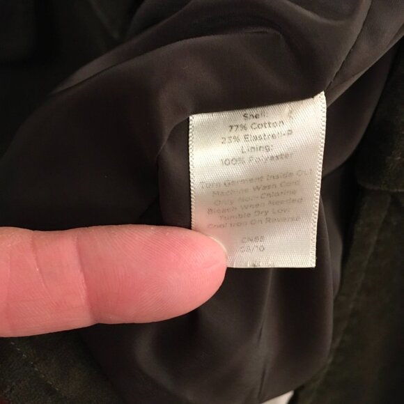 Talbots Dark Olive Green Velvet Blazer 16W - Picture 8 of 8